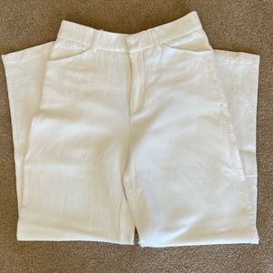 Zara White Linen pants size XS